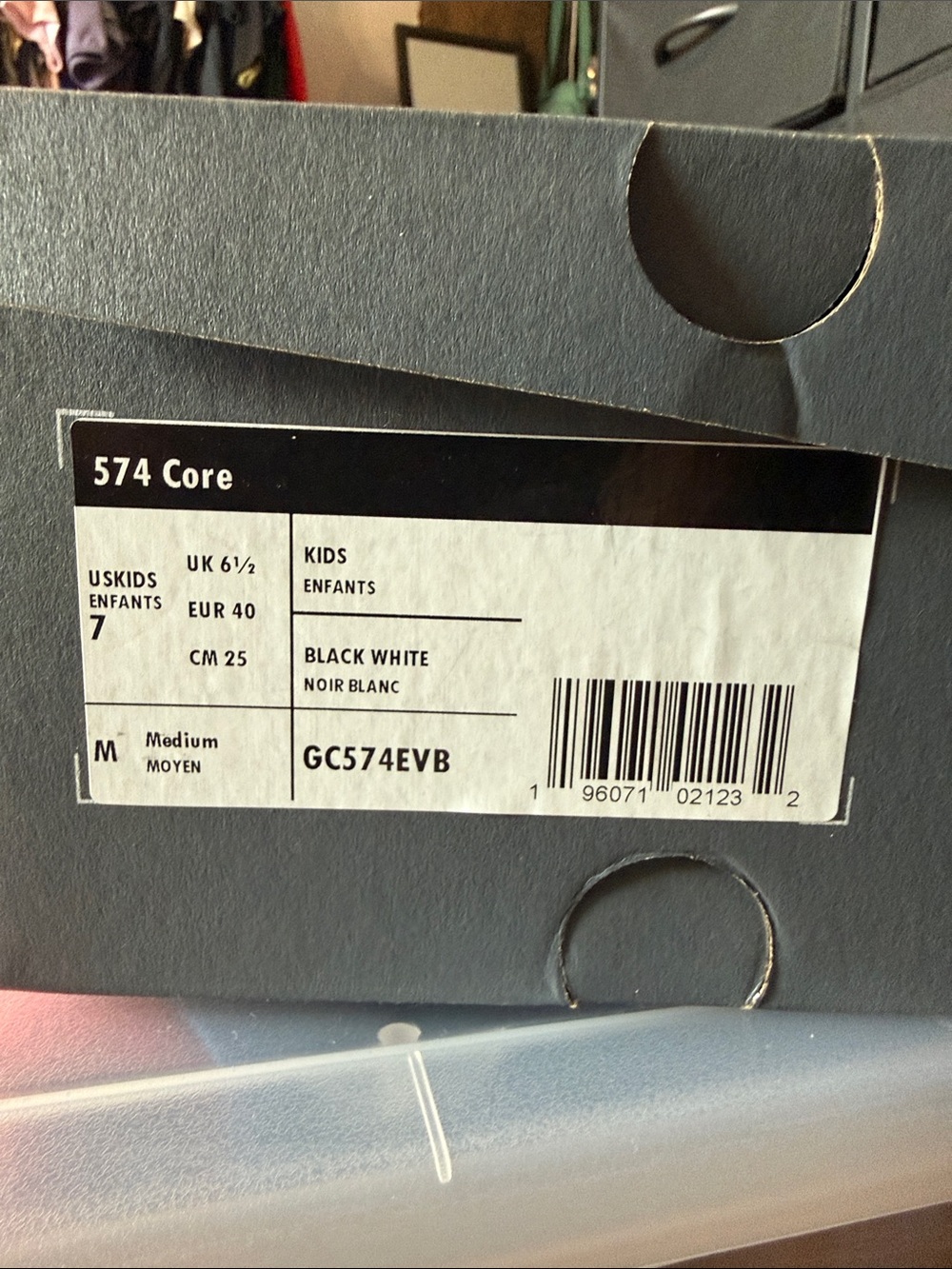 New Balance Black and White 574-Style Sneakers
